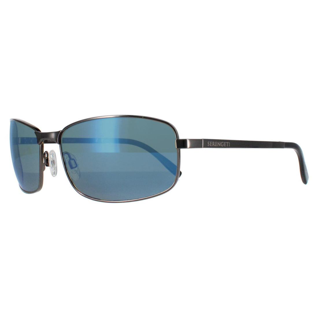 Serengeti Sunglasses Varese 2.0 SS568004 Shiny Dark Gunmetal Mineral Polarized 555nm Blue