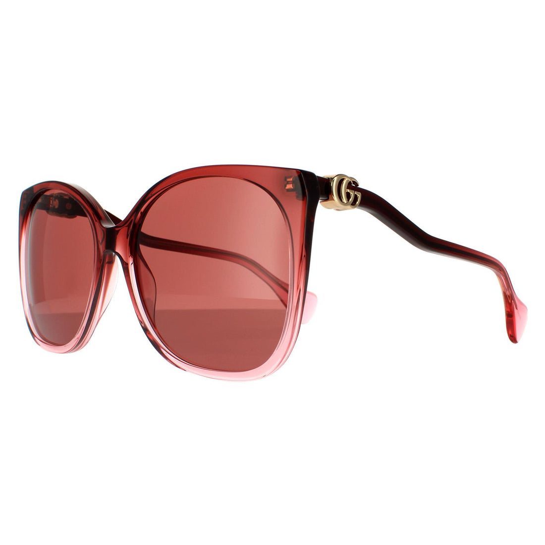 Gucci Sunglasses GG1010S 004 Burgundy Red