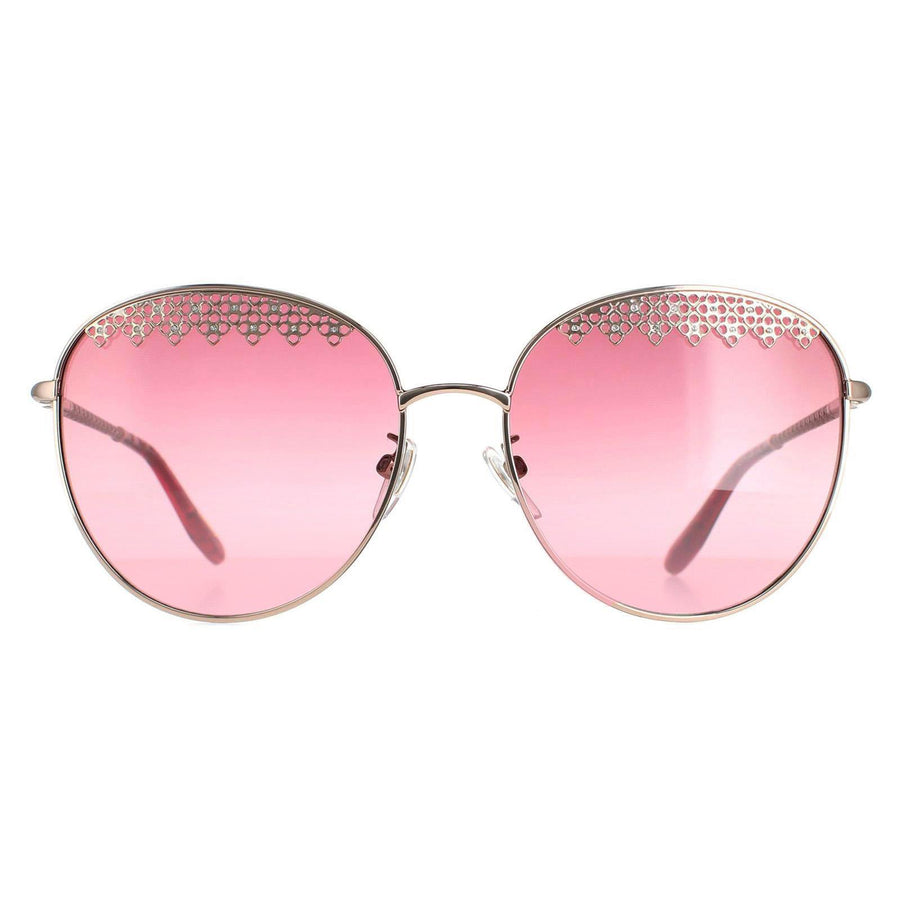 Chopard SCHF75S Sunglasses Shiny Red Gold Pink Gradient