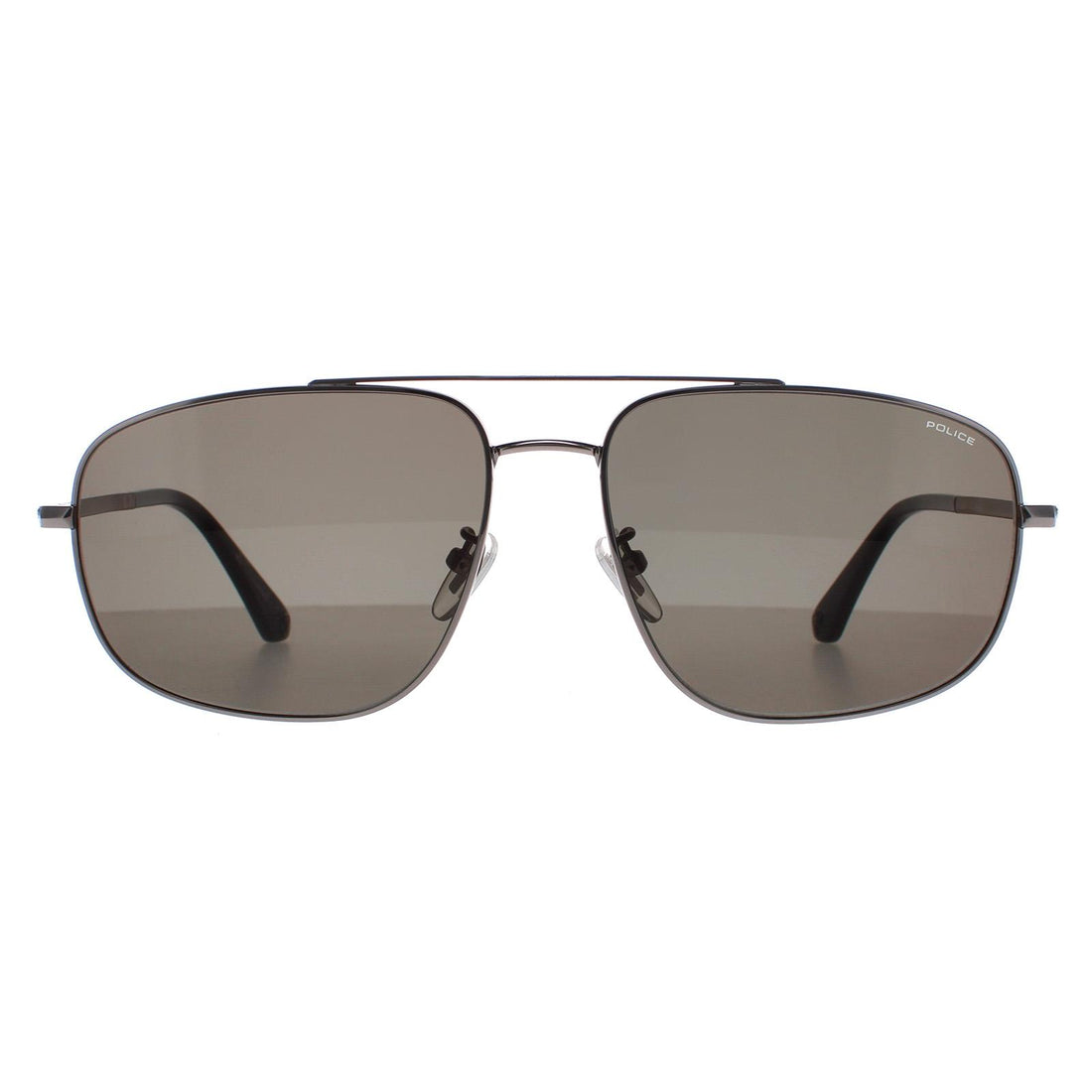 Police Sunglasses SPLE04 Roadie 2 0509 Shiny Ruthenium Grey Green