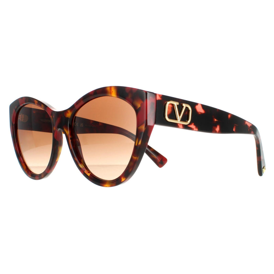 Valentino Sunglasses VA4109 519413 Red Havana Brown Gradient