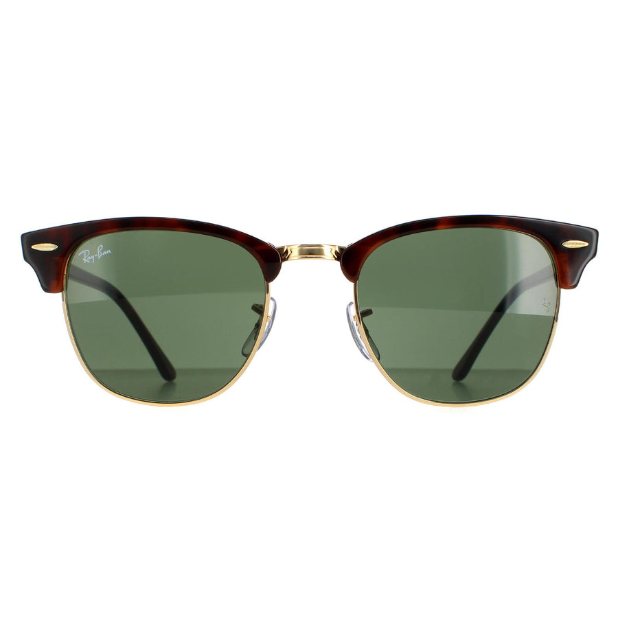 Ray-Ban Sunglasses Clubmaster 3016 W0366 Havana Green G-15 Large 51mm