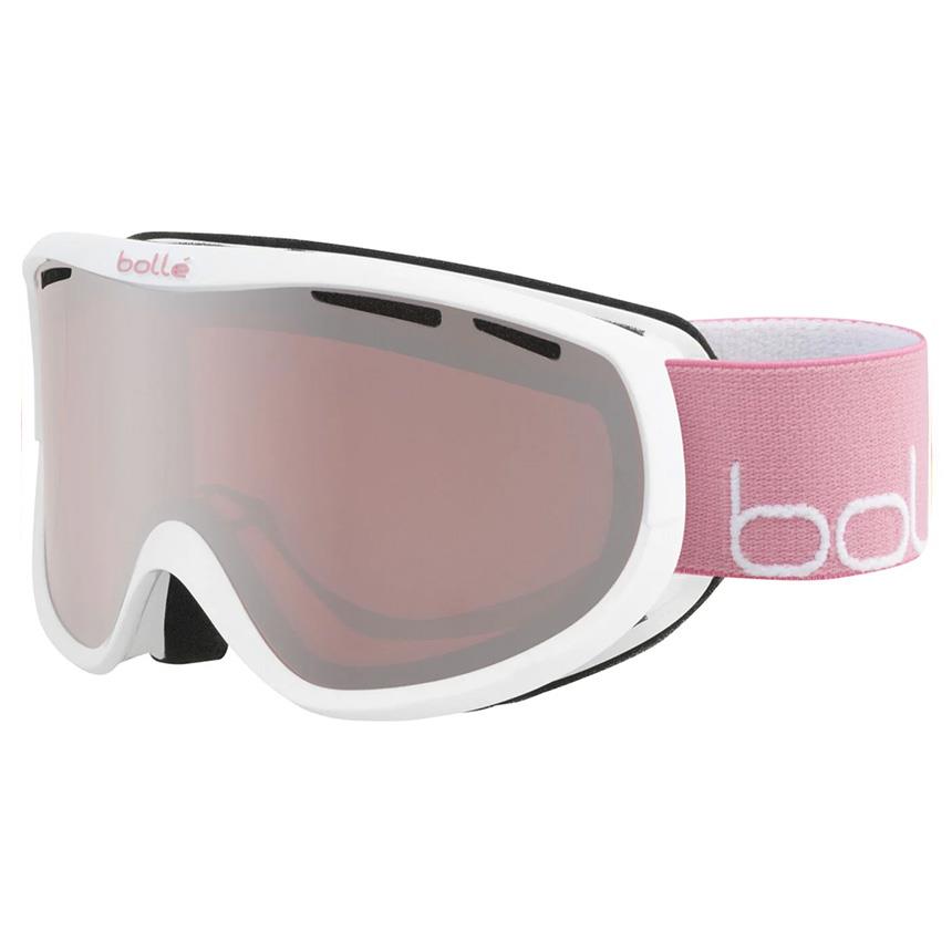 Bolle Ski Goggles Sierra 21947 Shiny White and Pink Vermillon Gun
