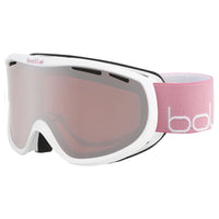 Bolle Ski Goggles Sierra 21947 Shiny White and Pink Vermillon Gun