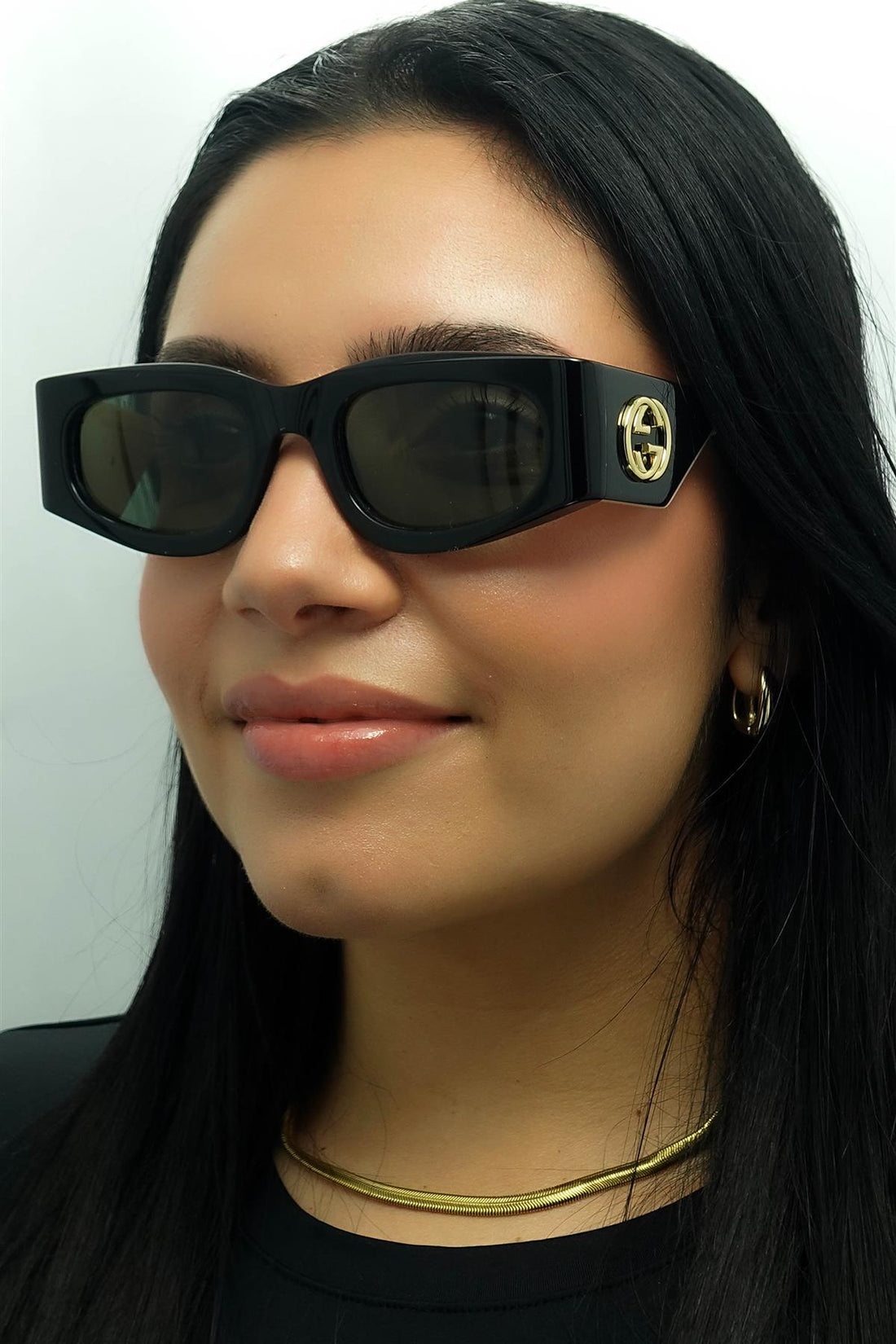 Gucci Sunglasses GG1664S 001 Black with Ivory Grey