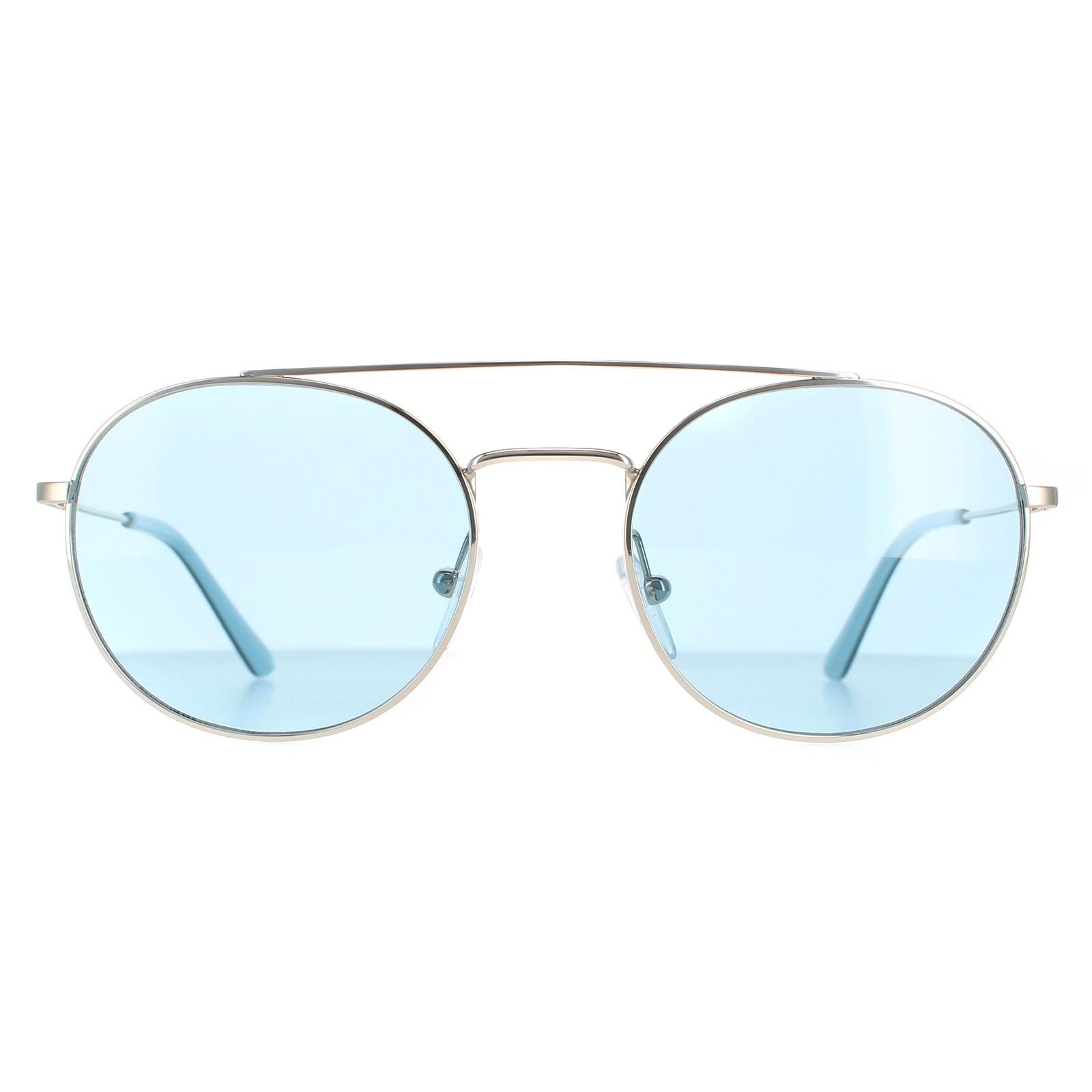 Sunglasses CK18116S 046 Nickel Solid Light Blue