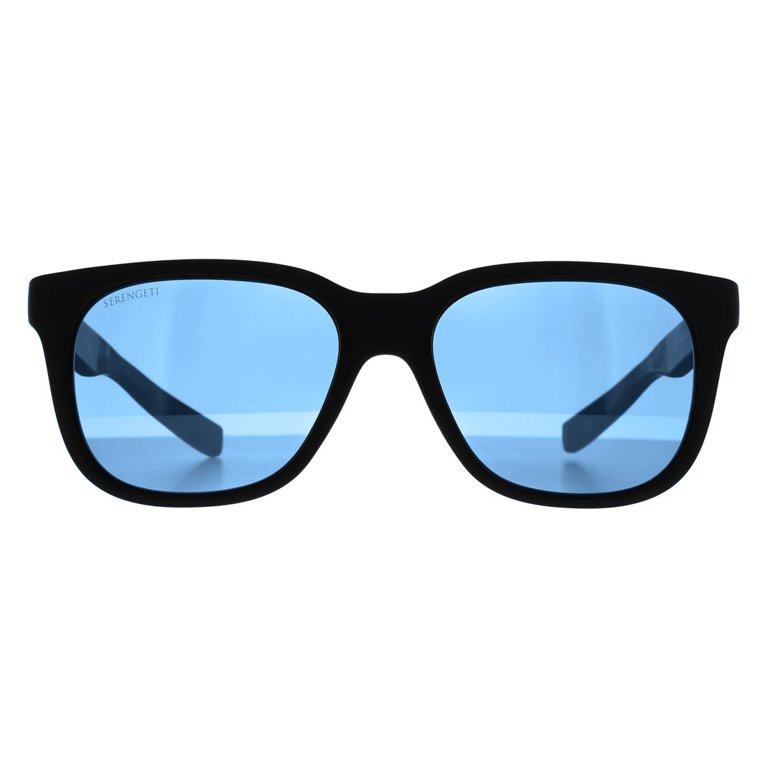 Serengeti Sunglasses Egeo 8679 Sanded Black Blue Rubber Blue Mineral Polarized 555nm