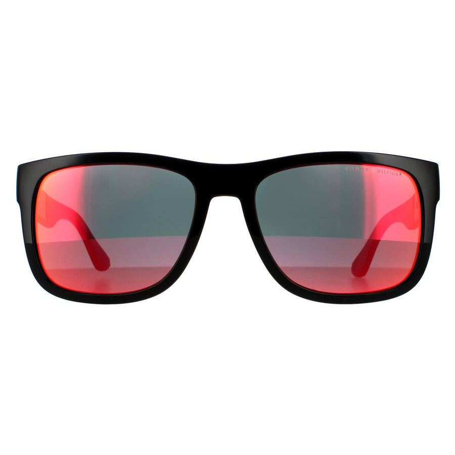 Tommy Hilfiger TH 1556/S Sunglasses Black Red Mirror 56