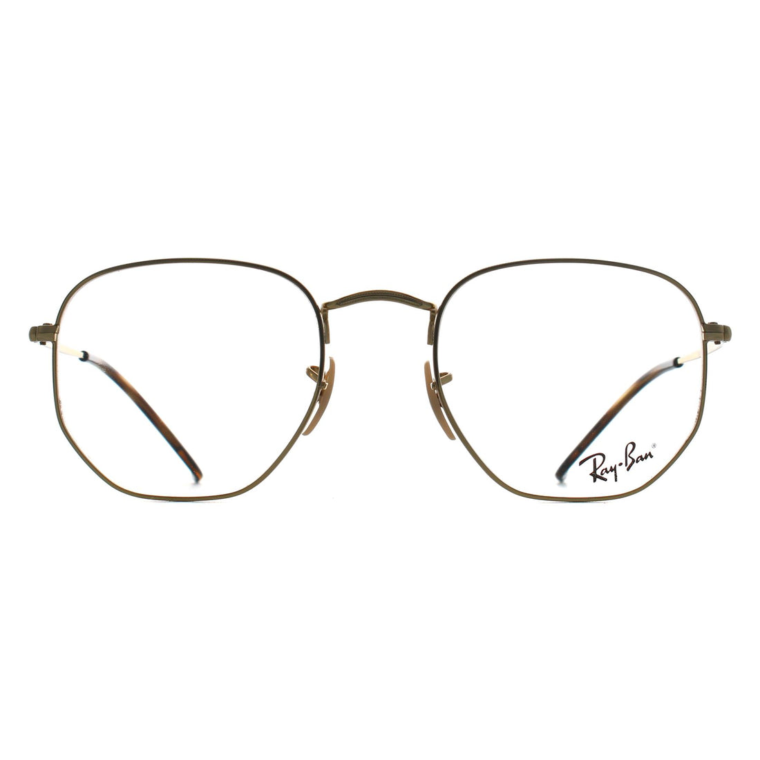 Ray-Ban Glasses Frames RX6448 Hexagonal 2500 Arista Gold Men Women
