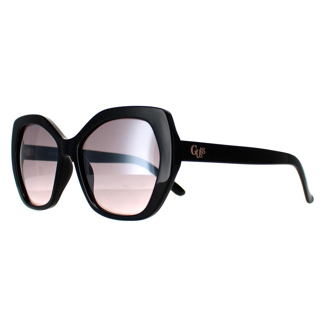 Guess Sunglasses GF0390 01U Shiny Black Bordeaux Mirror