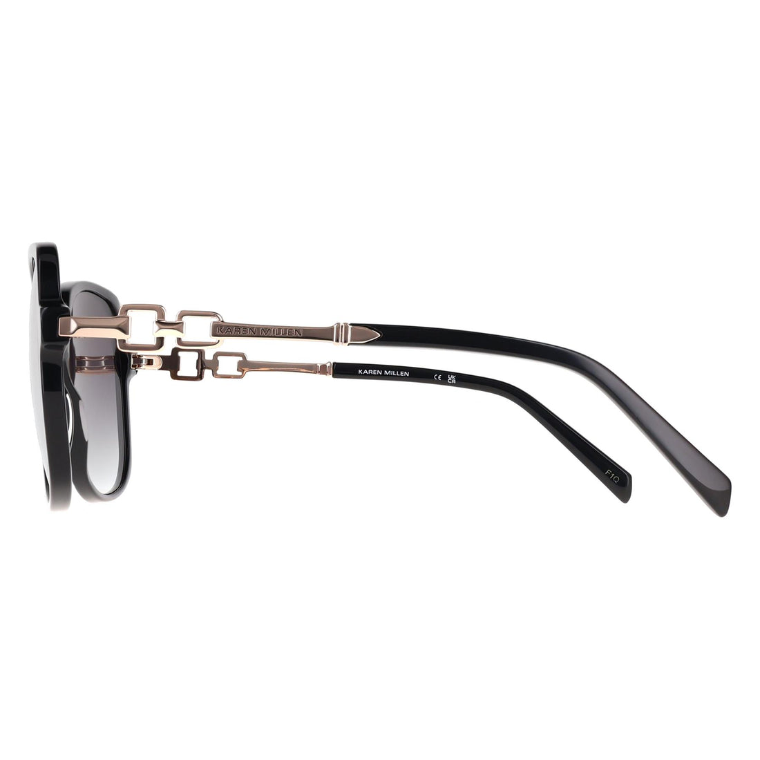 Karen Millen Sunglasses KM5065 Thea 001 Black Smoke Grey Gradient