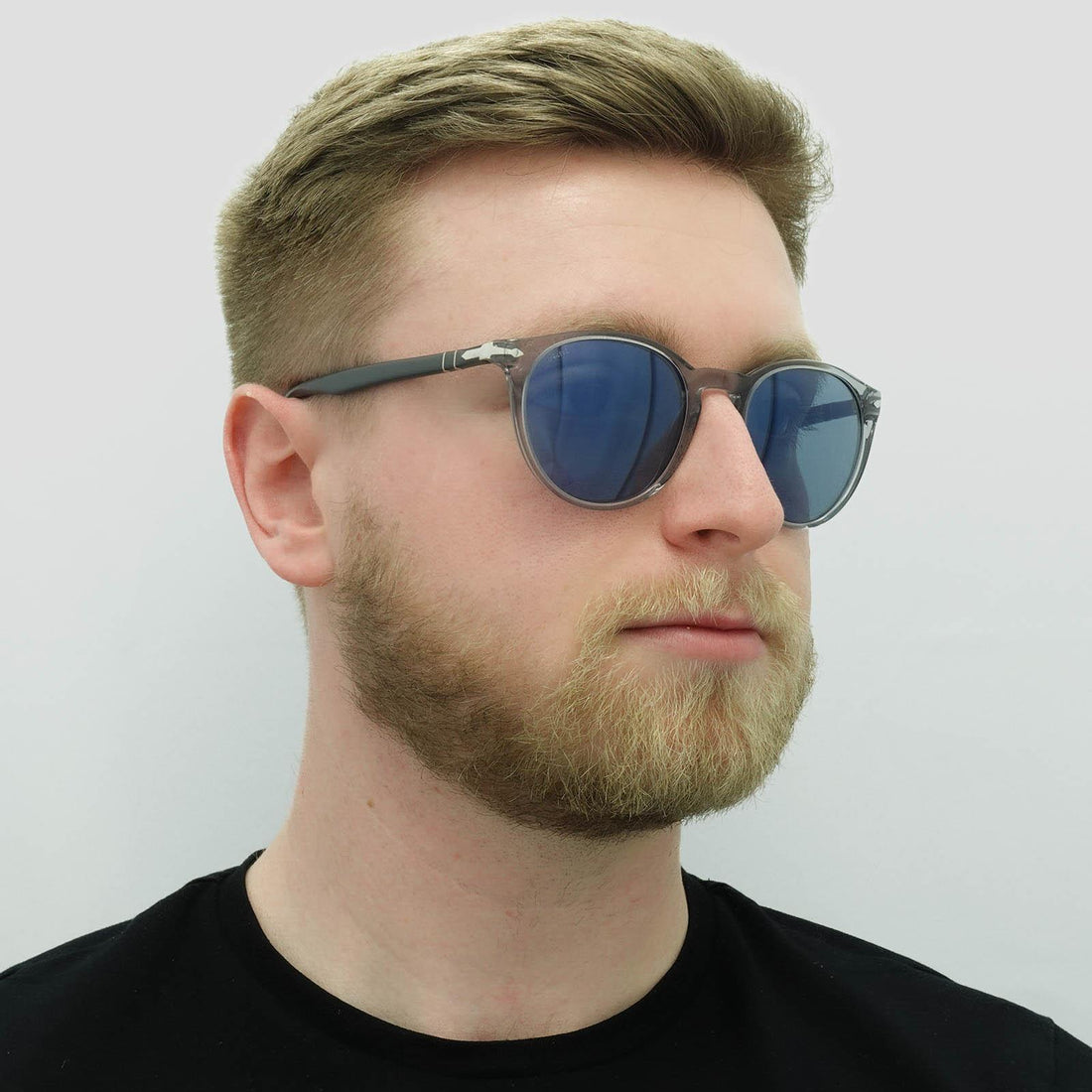 Persol Sunglasses PO3152S 113356 Smoke Light Blue – Discounted