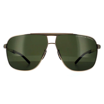 Porsche Design Sunglasses P8665 B Gold Green Grey Polarized