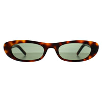 Saint Laurent Sunglasses SL557 002 Shiny Dark Havana Green