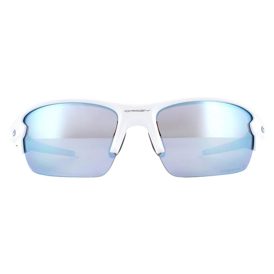 Oakley Flak XS Youth Fit oj9005 Sunglasses Polished White / Deep H2O Prizm Polarized