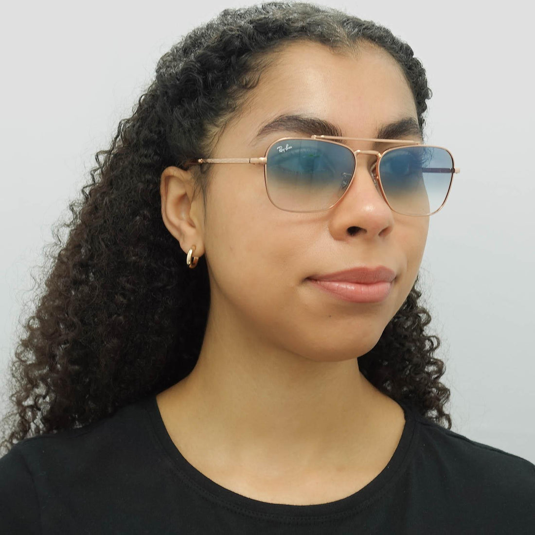 Ray-Ban Sunglasses RB3636 New Caravan 92023F Rose Gold Blue