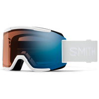 Smith Ski Goggles Squad 33F 4L White Vapor 2021 ChromaPop Pro Photochromic Blue Mirror