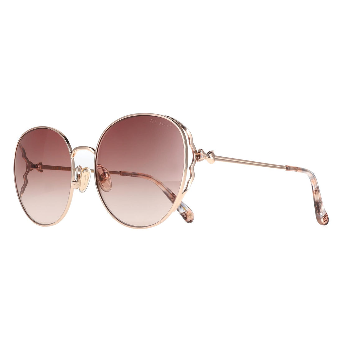 Ted Baker Sunglasses TB1775 Lake 401 Gloss Light Rose Brown Gradient