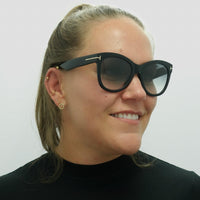 Tom Ford Sunglasses Wallace FT0870 01B Shiny Black Smoke Gradient