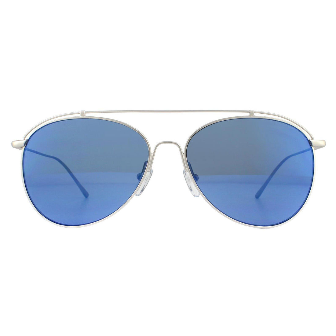 Calvin Klein Sunglasses 2163S 044 Matte Sliver Grey Solid Blue