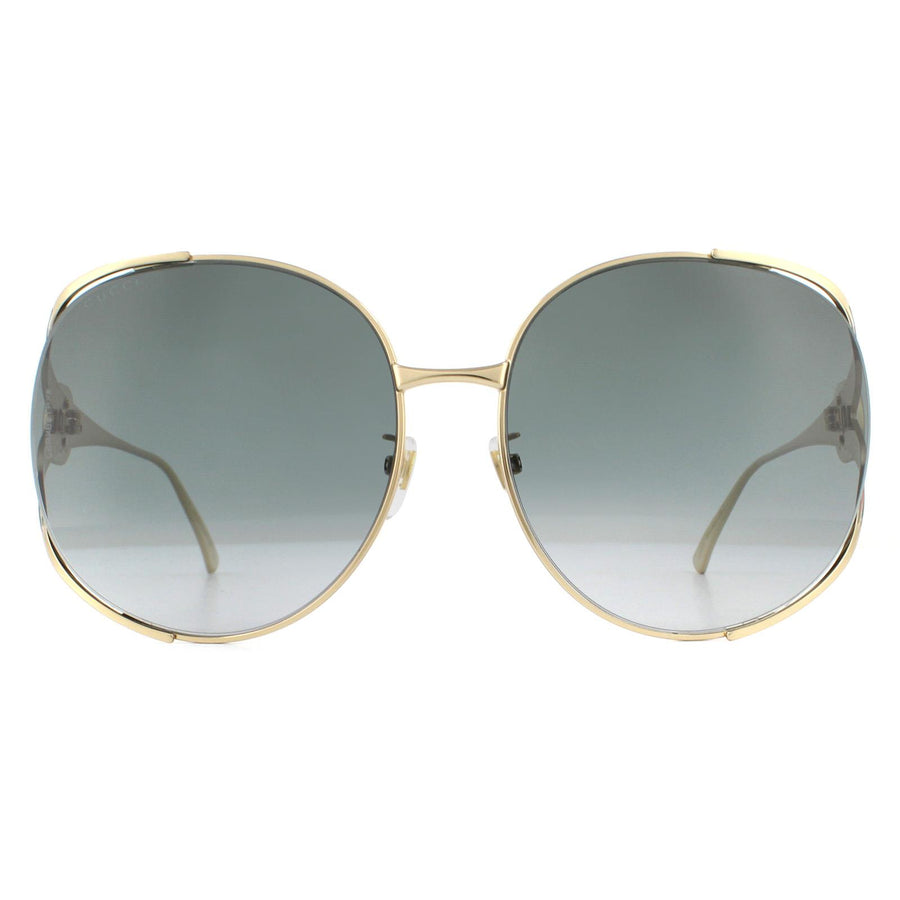 Gucci GG0225S Sunglasses Gold / Grey Gradient