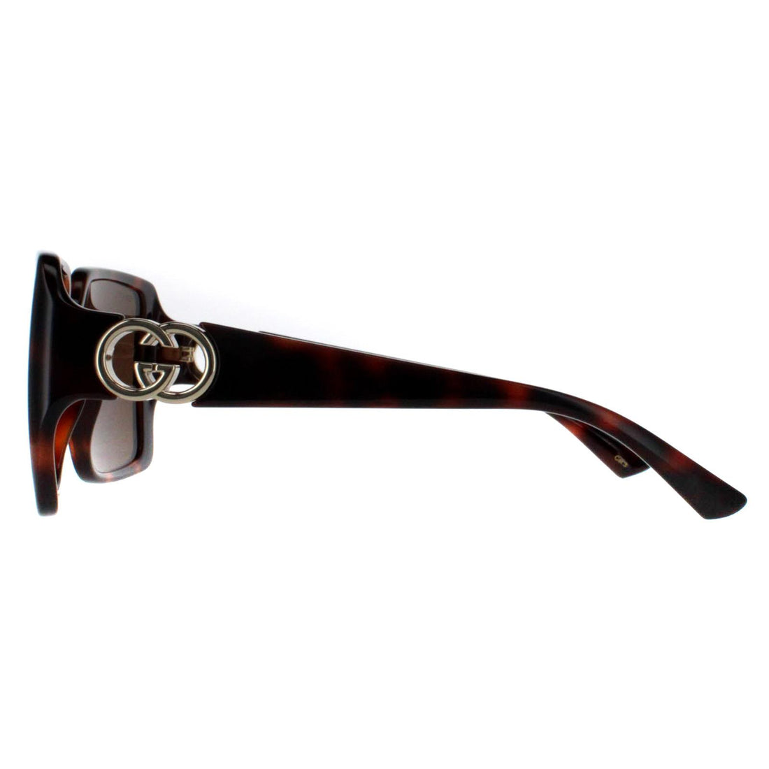 Gucci Sunglasses GG1692S 002 Dark Havana with Gold Dark Brown