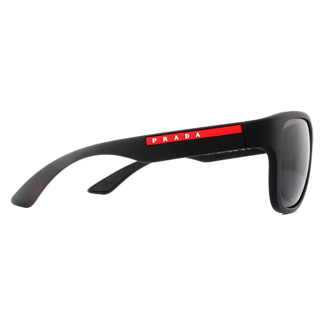 sonnenbrille prada sport herren Prada Sport -Sonnenbrille Herren PS01US DG05S0 – Rechteckiger schwarzer Gummirahmen – Reduzierte Sonnenbrillen