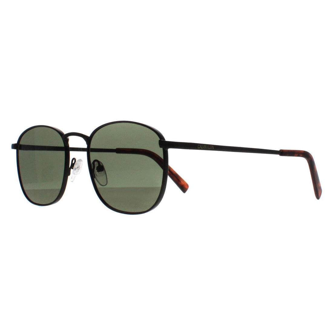 Calvin Klein Sunglasses CK20122S 001 Matte Black Solid Green G15