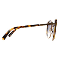 Salvatore Ferragamo Sunglasses SF207S 766 Amber Gold Tortoise Blue Gradient