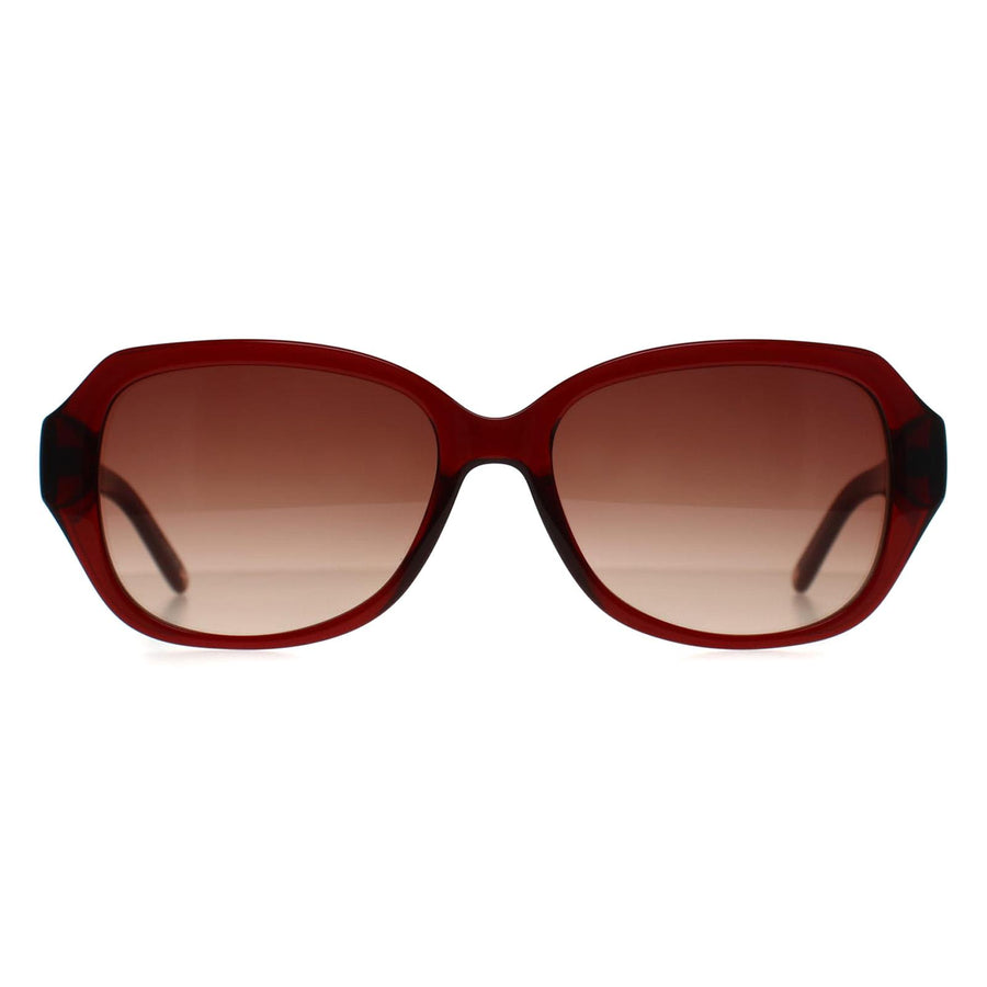 Ted Baker Sunglasses TB1606 Mae 204 Burgundy Flowers Red Brown Gradient