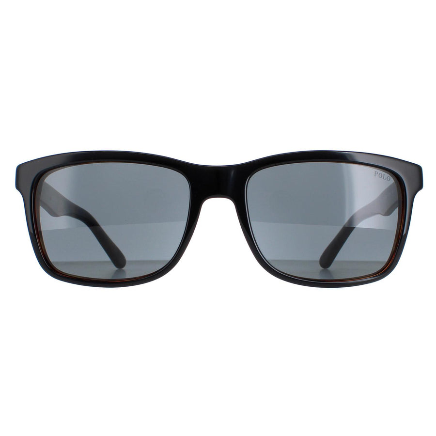 Polo Ralph Lauren PH4098 Sunglasses Shiny Black On Jerry Havana / Grey