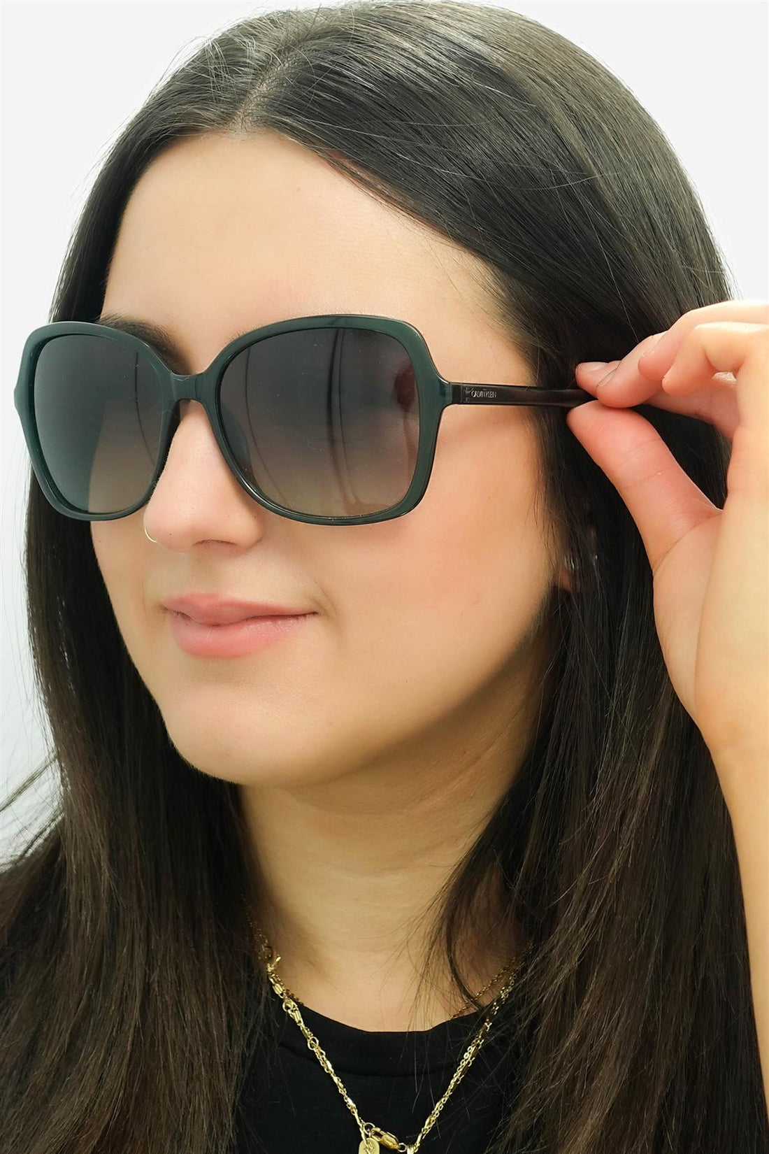 Calvin Klein Sunglasses CK19561S 360 Milky Emerald Grey Gradient
