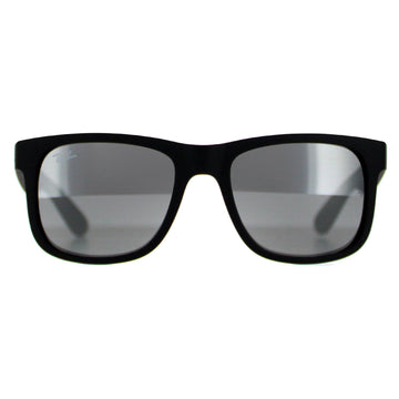 Ray-Ban Sunglasses Justin 4165 622/6G Rubber Black Grey Mirror