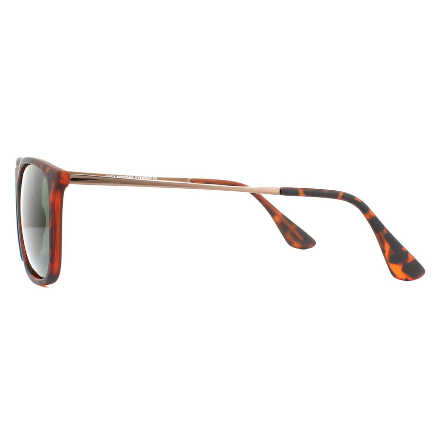 Montana Sunglasses MP34 B Brown Turtle Rubbertouch G15 Green Polarized