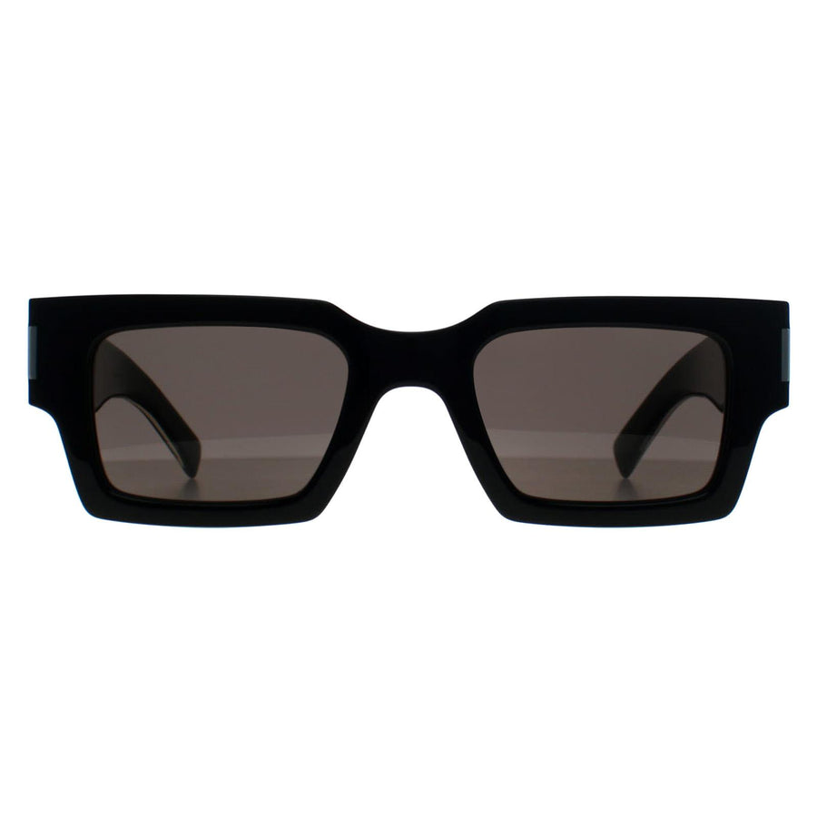 Saint Laurent Sunglasses SL572 001 Shiny Black with Silver Grey ...