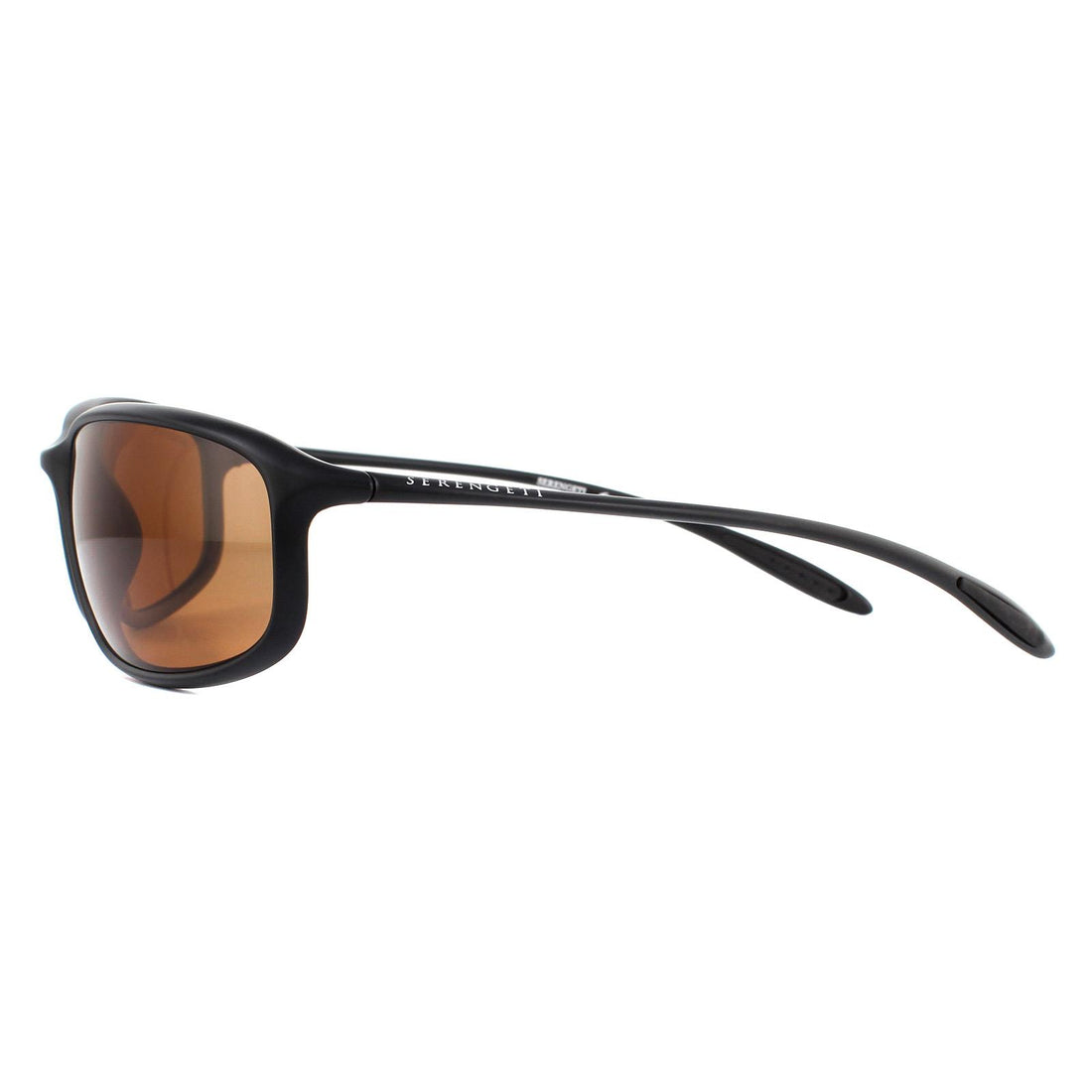 Serengeti Sunglasses Sestriere 8107 Matte Black PhD 2.0 Polarized Drivers Brown