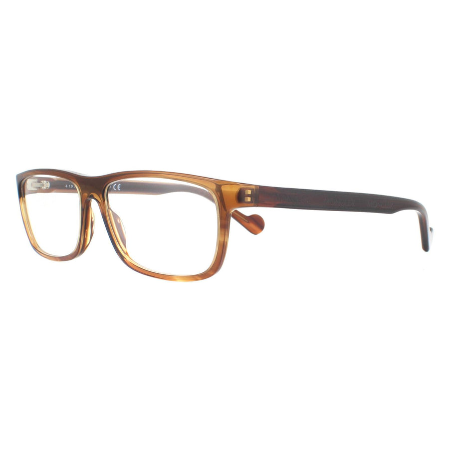 Moncler Glasses Frames ML5063 050 Striped Brown Crystal Men