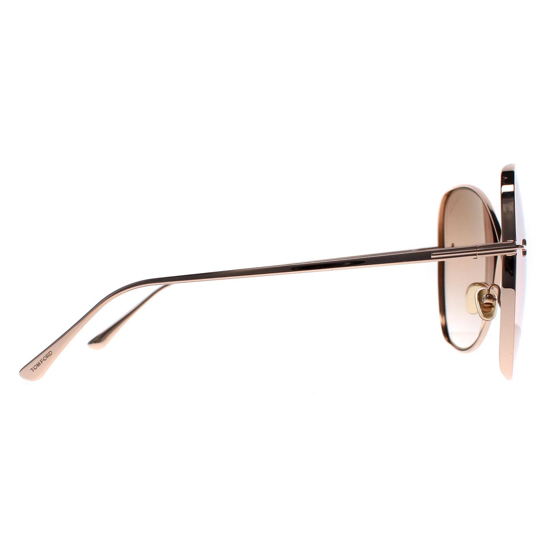 Tom Ford Sunglasses FT0842 Nickie 28F Shiny Rose Gold Brown Gradient