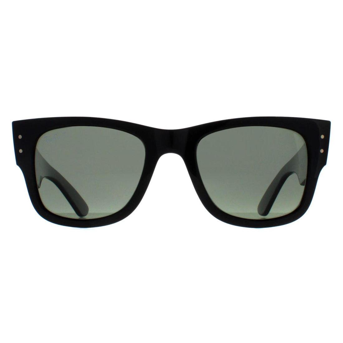 Ray-Ban RB0840S Mega Wayfarer Sunglasses Polished Black Green Polarized