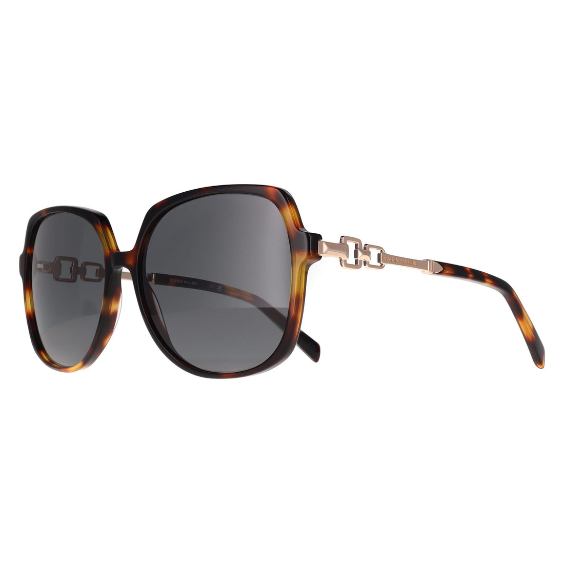 Karen Millen Sunglasses KM5065 134 Dark Tortoise Smoke Grey