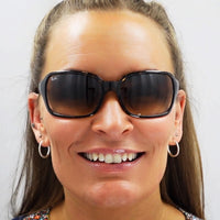 New Ray-Ban Sunglasses 4068 601 Black Crystal Green