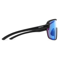 Smith Sunglasses Bobcat 003 G0 Matte Black ChromaPop Low Light Rose Blue Mirror