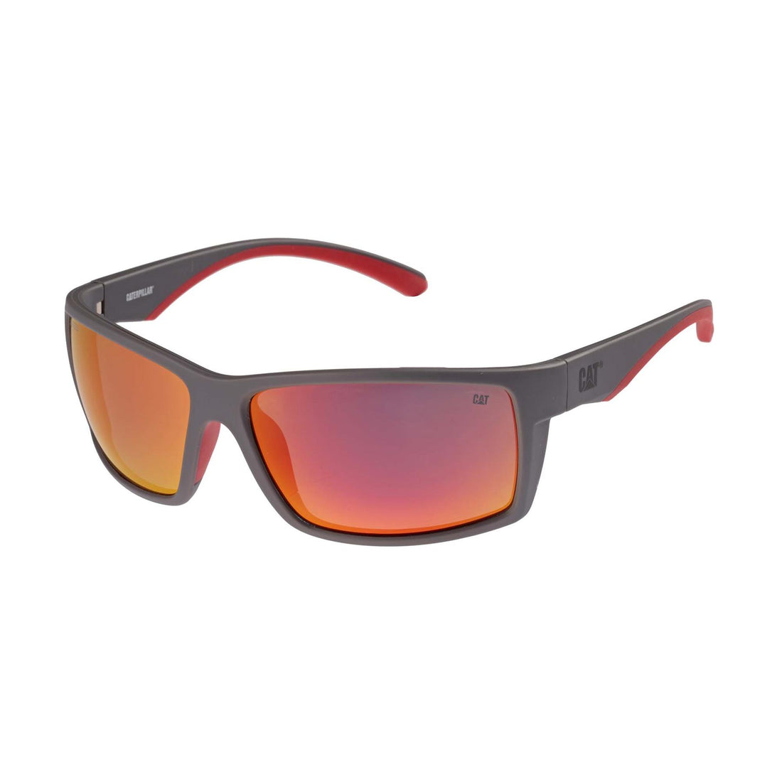 Caterpillar Sunglasses CTS-8031 108P Matte Grey Red Red Mirror Polarized