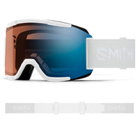Smith Ski Goggles Squad 33F 4L White Vapor 2021 ChromaPop Pro Photochromic Blue Mirror