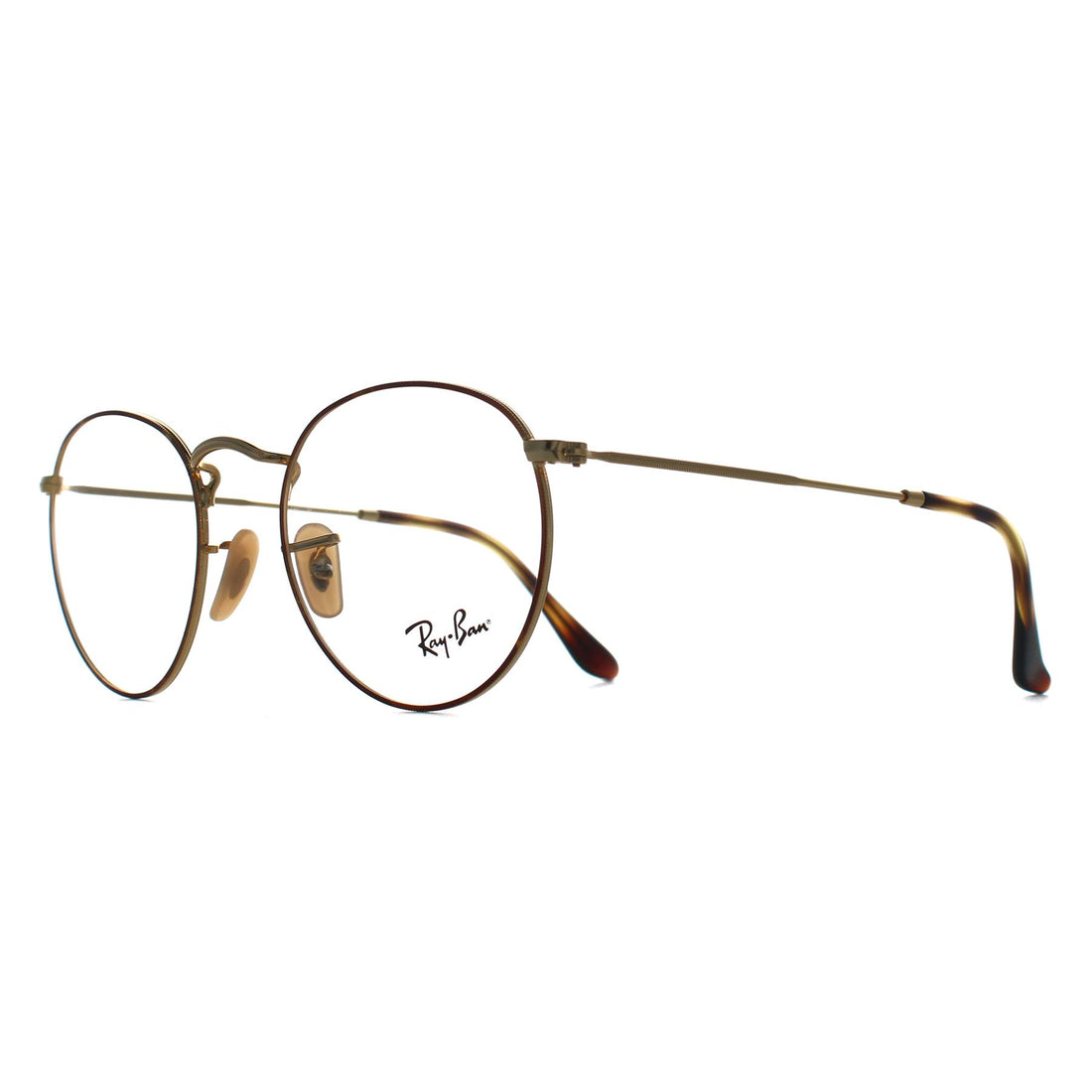 Ray-Ban Glasses Frames RX3447V Round Metal 2945 Polished Havana on Gold Men Women