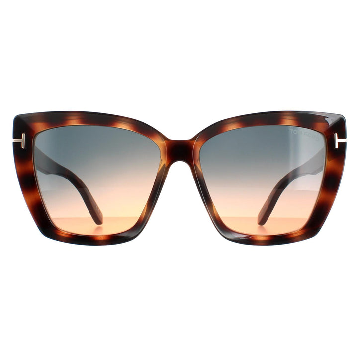 Tom Ford Sunglasses Scarlet FT0920 53P Blonde Havana Green Gradient