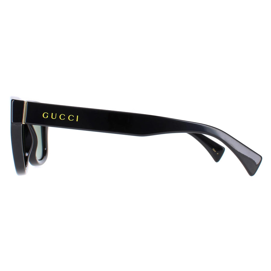 Gucci Sunglasses GG1135S 001 Shiny Black Green Polarized