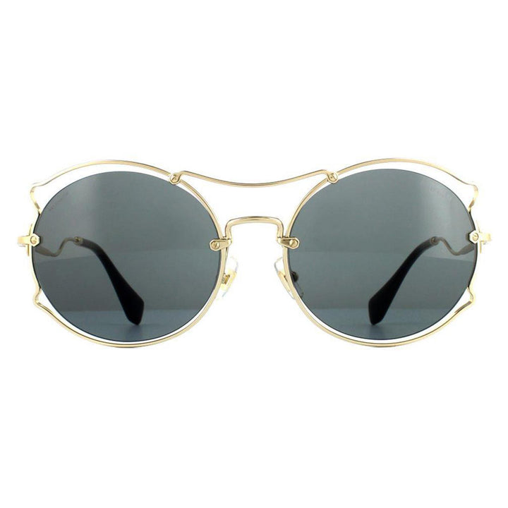 Miu Miu Sunglasses MU50SS ZVN9K1 Pale Gold Grey