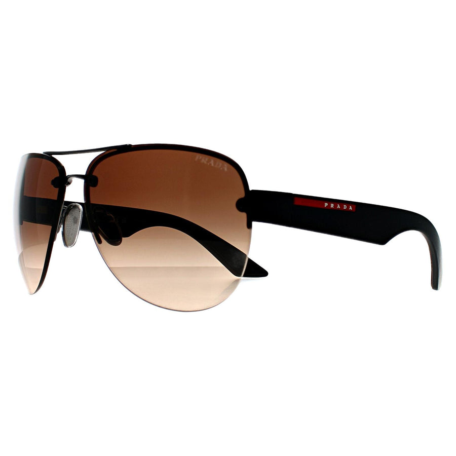 Prada Sport Sunglasses PS55YS 5AV02P Gunmetal Brown Gradient
