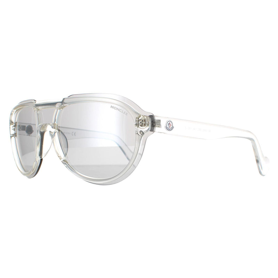 Moncler Sunglasses ML0055 26C Crystal Grey Mirror